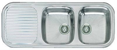 Utility Two Bowl & Drainer Sink